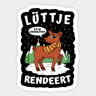 Lüttje Rendeert Little Reindeer Sticker